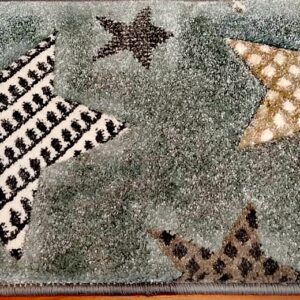 Χαλί Παιδικό με Υφαντό Υπόστρωμα Elite Kids Star Blue - Με το μέτρο