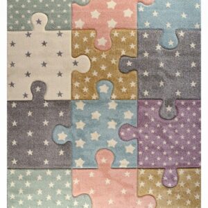 Παιδικό Χαλί Diamond ΠΑΖΛ ΧΡΩΜΑΤΙΣΤΟ - Σε 4 Διαστάσεις