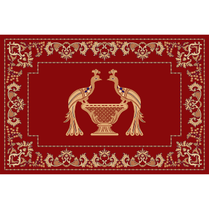 Χαλί ΟΡΘΟΔΟΞΙΑ - Σχέδιο Παγώνι Πλαγιαστό σε 4 Διαστάσεις