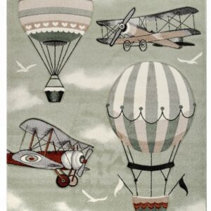 Παιδικό Χαλί Diamond Planes And Baloons - Σε 2 Διαστάσεις