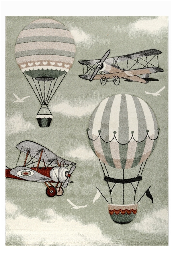 Παιδικό Χαλί Diamond Planes And Baloons - Σε 2 Διαστάσεις