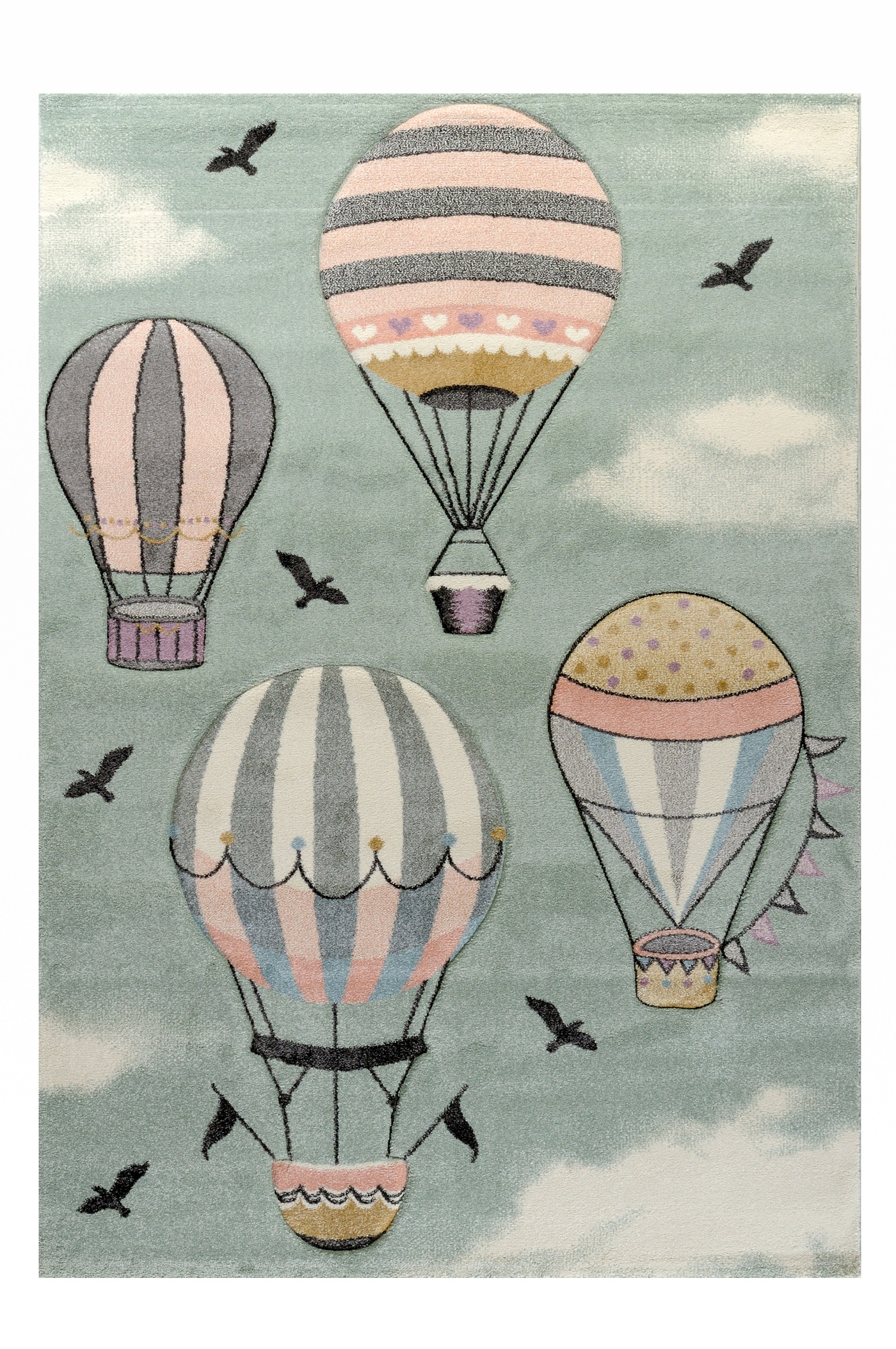 Παιδικό Χαλί Diamond Αερόστατα - Σε 2 Διαστάσεις