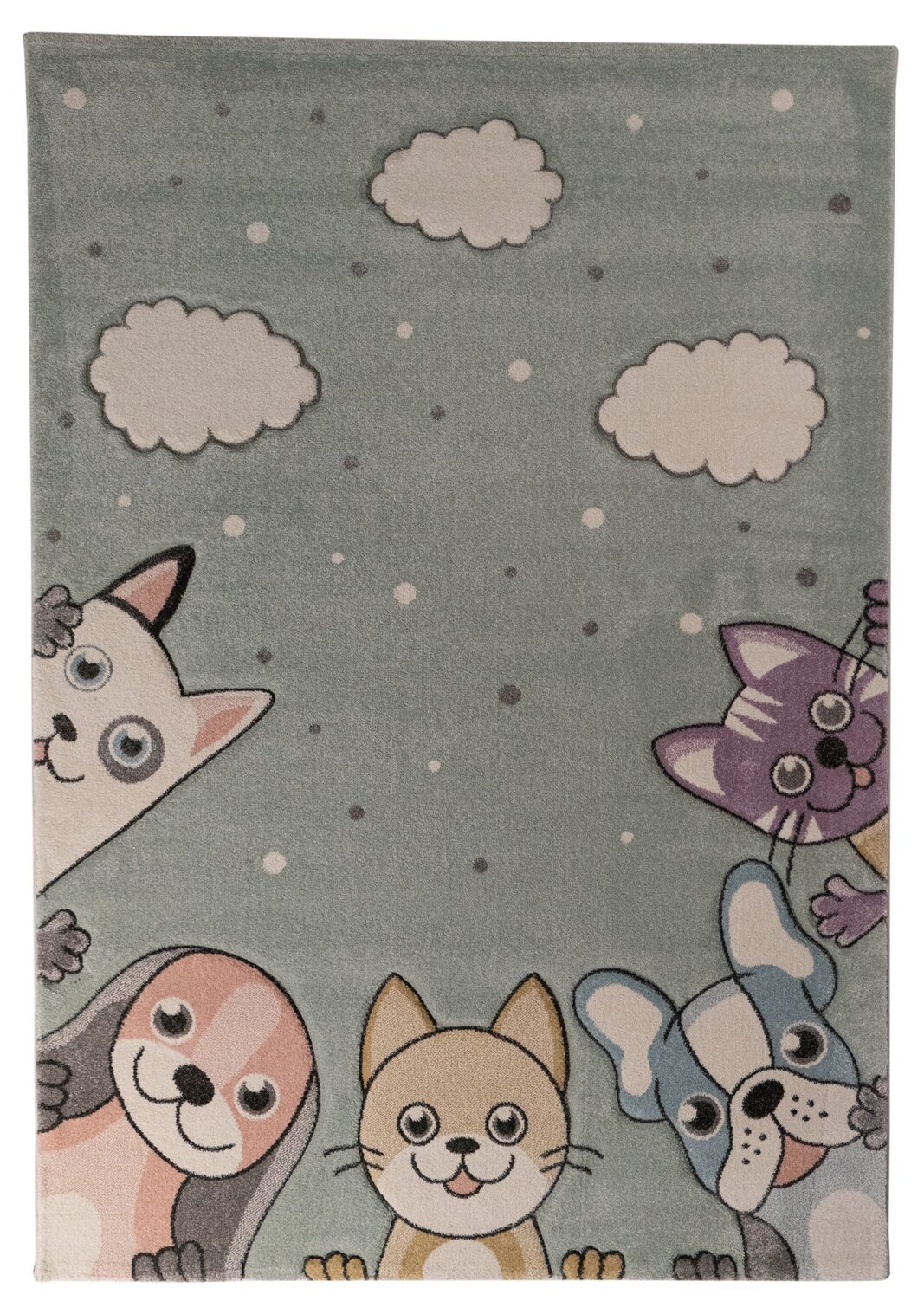 Παιδικό Χαλί Diamond Dogs And Cats - Σε 3 Διαστάσεις