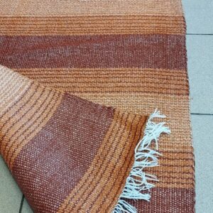 Πλαστικοποιημένος Πλεκτός Υφαντός Διάδρομος Διπλής Όψης - Χρώμα TERRACOTTA - 0.67εκ πλάτος με Κρόσσι - Με το μέτρο