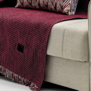 Ριχτάρια Σενίλ Σετ 3Τεμ Lino Home - Deneb Burgundy - ΔΩΡΕΑΝ ΜΕΤΑΦΟΡΙΚΑ