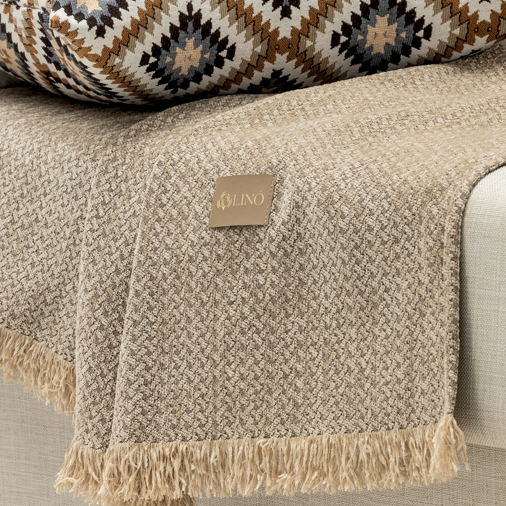 Ριχτάρια Σενίλ Σετ 3Τεμ Lino Home - Deneb Μπεζ - ΔΩΡΕΑΝ ΜΕΤΑΦΟΡΙΚΑ