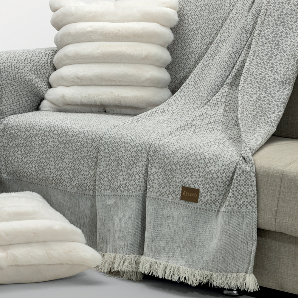 Ριχτάρια Σενίλ Σετ 3Τεμ Lino Home - Atria Off White - ΔΩΡΕΑΝ ΜΕΤΑΦΟΡΙΚΑ